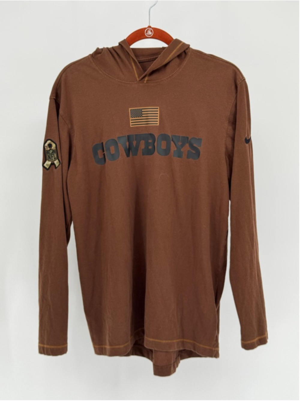 Nike Men's Brown Dallas Cowboys Hoodie Medium